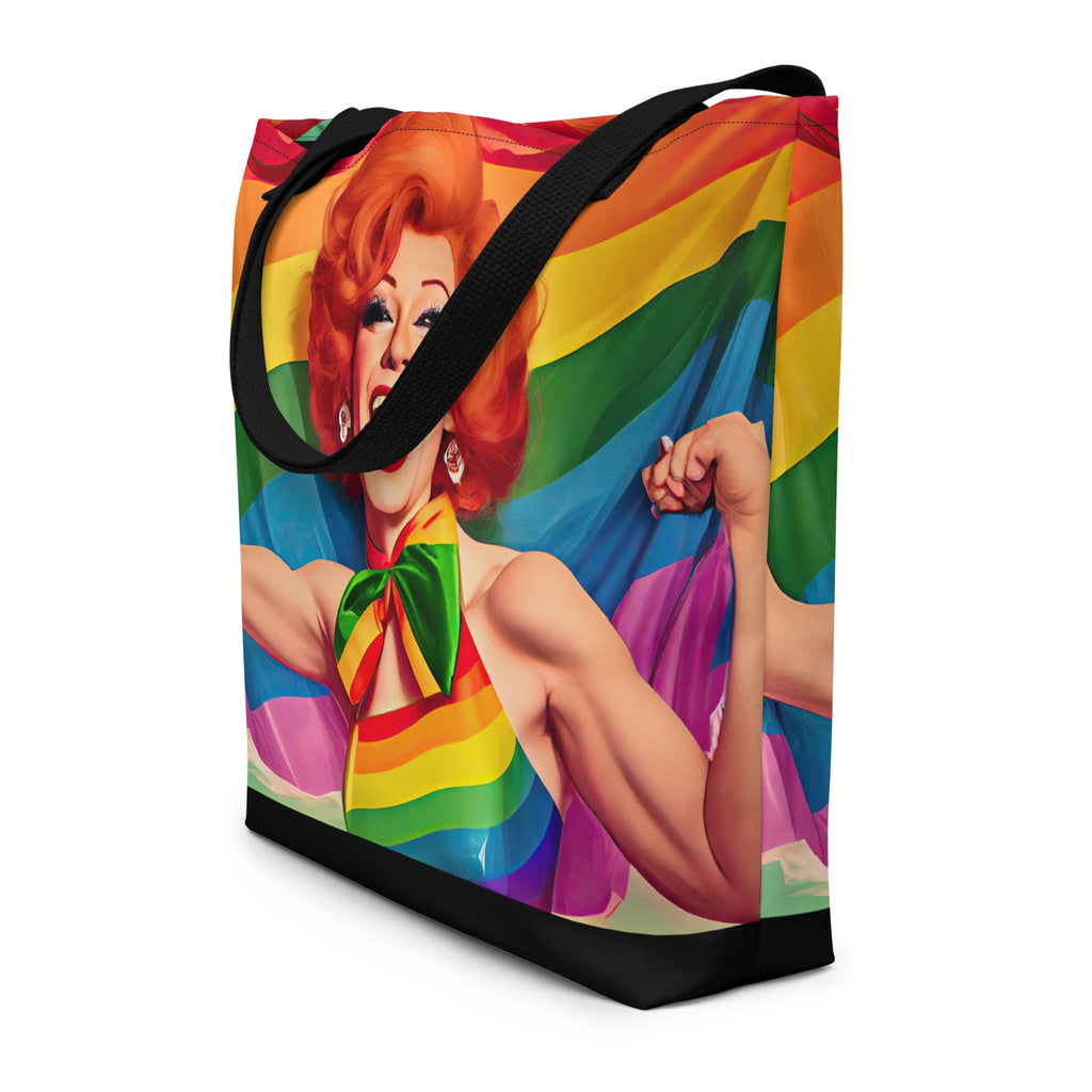Anna Mission Large Tote Drag Bag - Black - LGBTPride.com