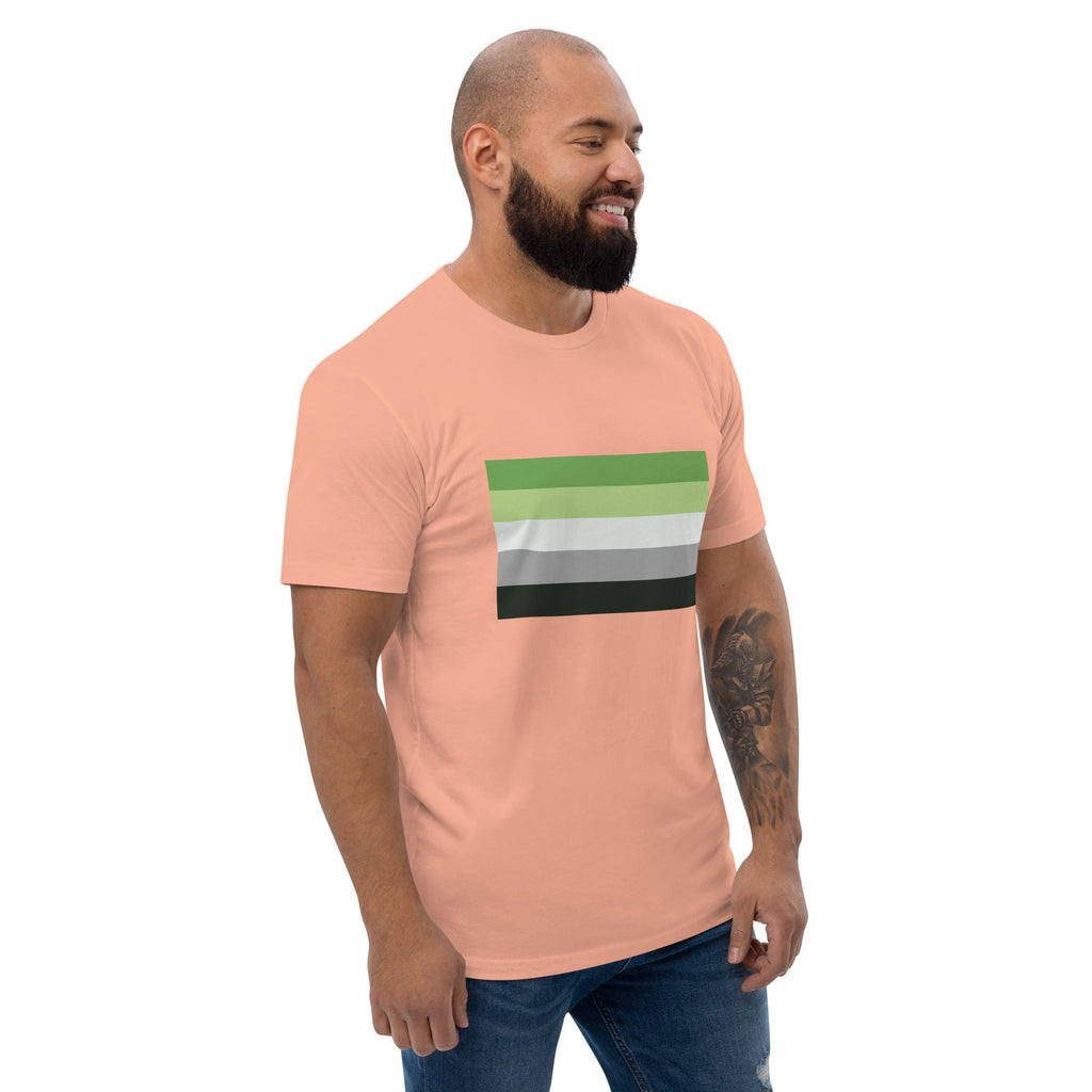 Aromantic Pride Flag Men's T-shirt - Desert Pink - LGBTPride.com