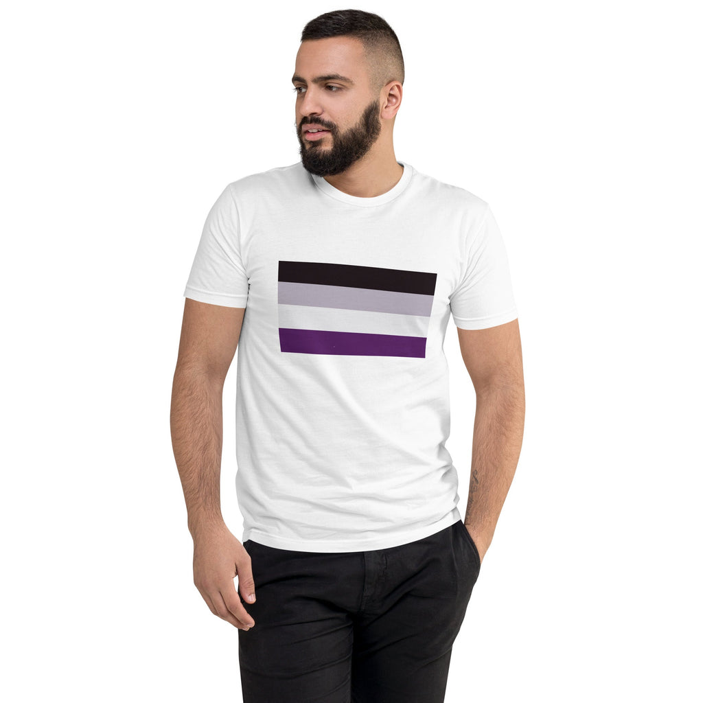 Asexual Pride Flag Men's T-shirt - White - LGBTPride.com