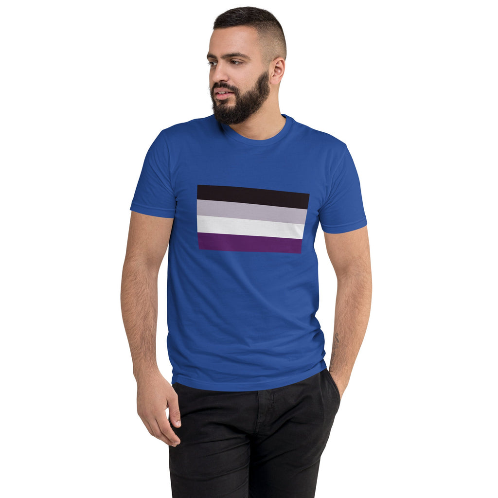 Asexual Pride Flag Men's T-shirt - Royal Blue - LGBTPride.com