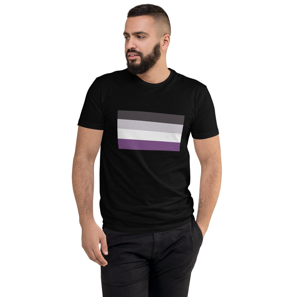 Asexual Pride Flag Men's T-shirt - Black - LGBTPride.com