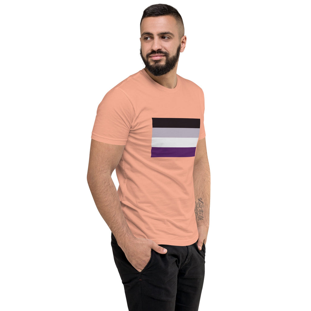 Asexual Pride Flag Men's T-shirt - Desert Pink - LGBTPride.com