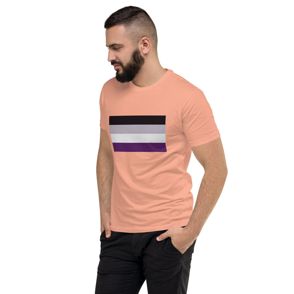 Asexual Pride Flag Men's T-shirt - Desert Pink - LGBTPride.com