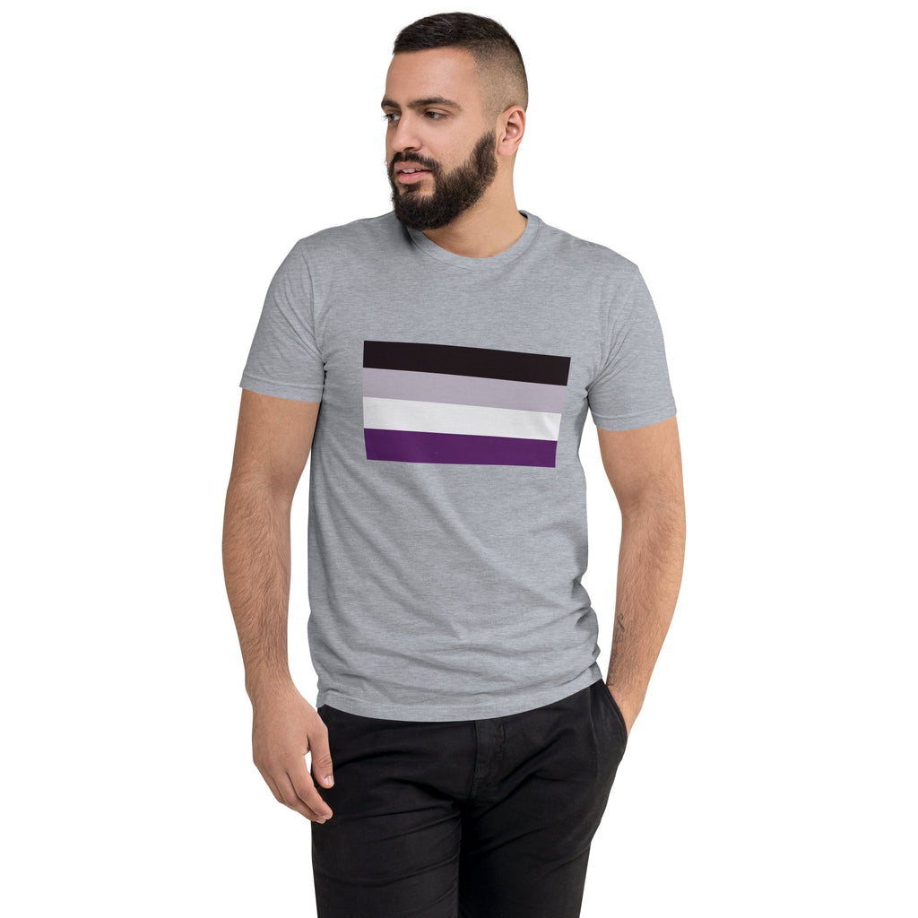 Asexual Pride Flag Men's T-shirt - Heather Grey - LGBTPride.com