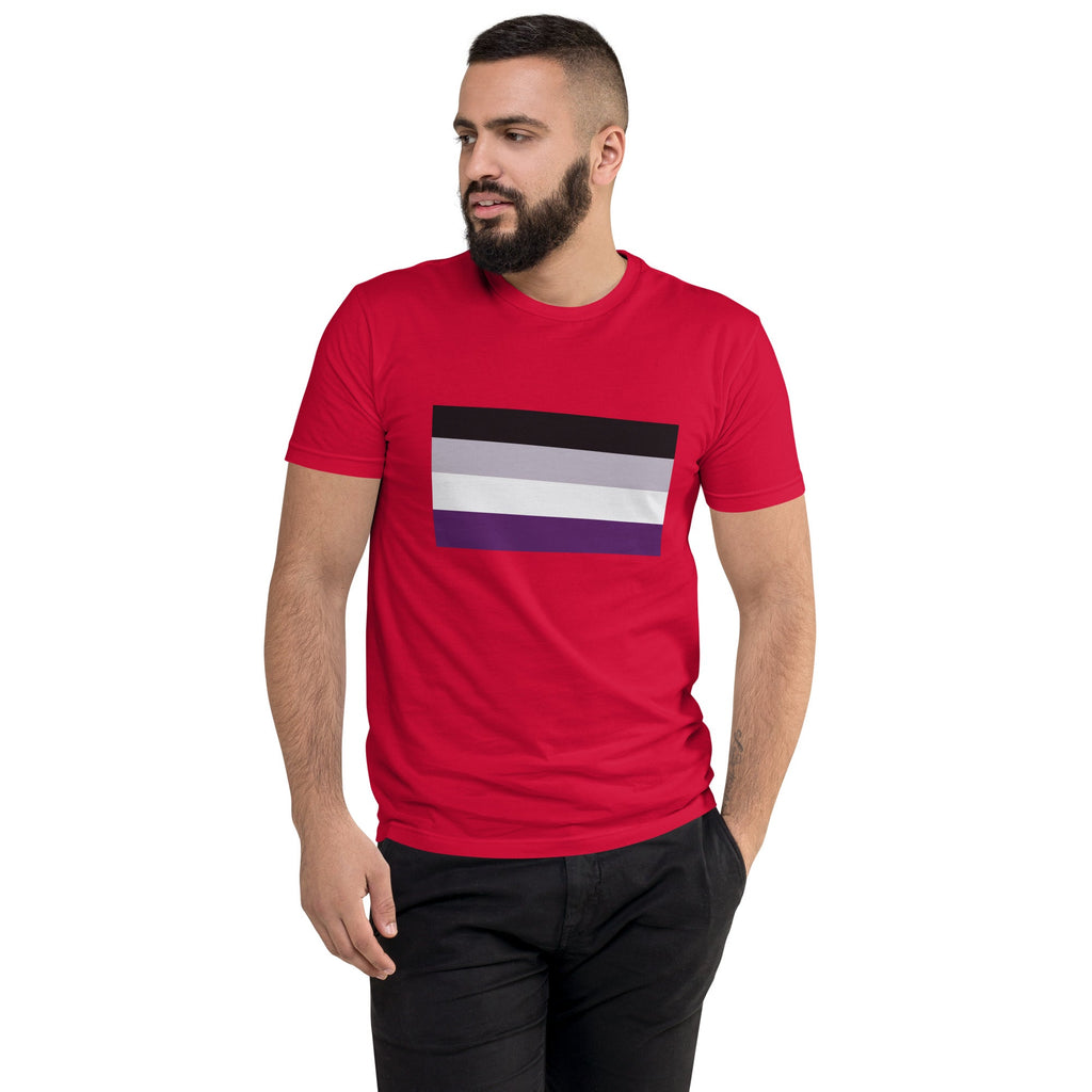 Asexual Pride Flag Men's T-shirt - Red - LGBTPride.com
