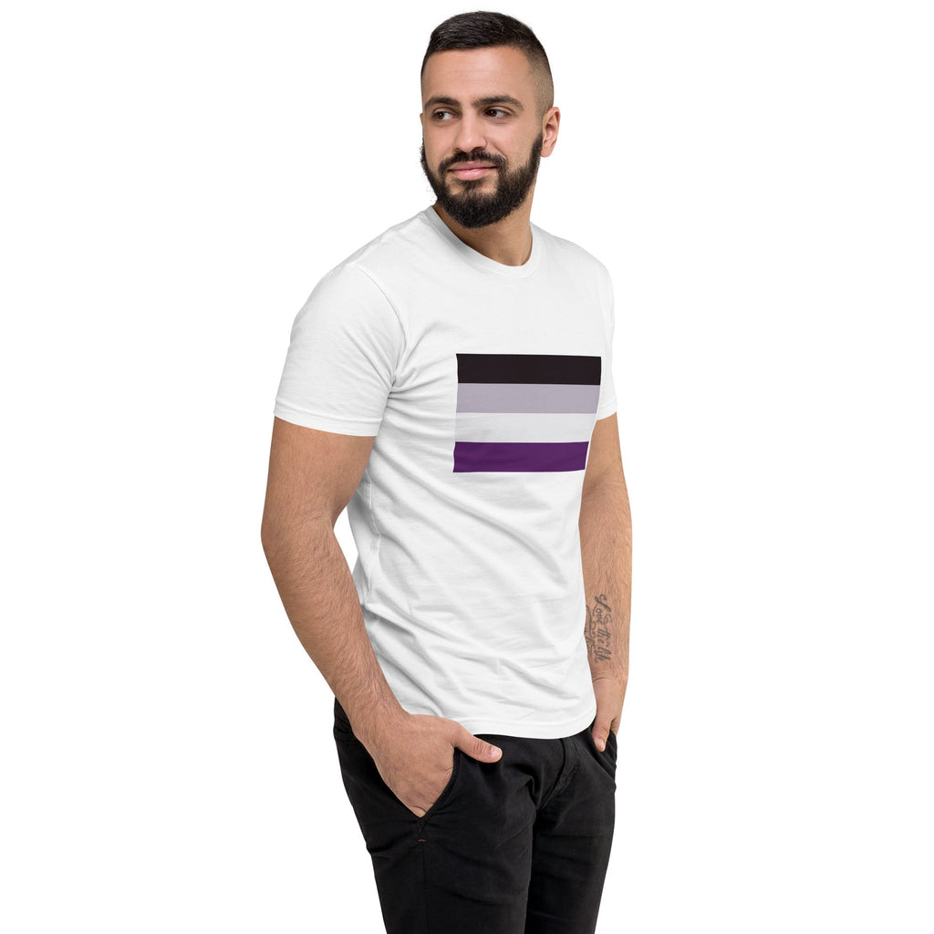 Asexual Pride Flag Men's T-shirt - White - LGBTPride.com