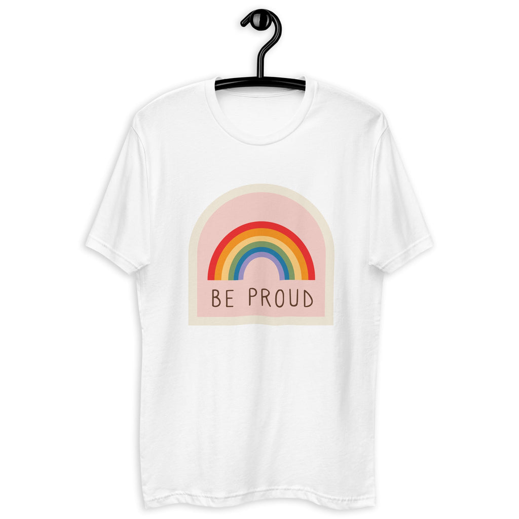 Be Proud Men's T-Shirt - White - LGBTPride.com