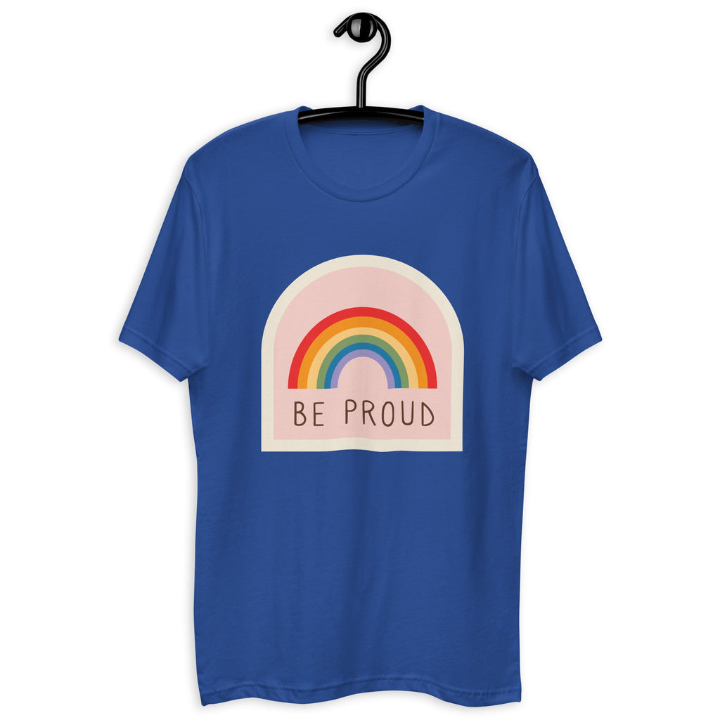 Be Proud Men's T-Shirt - Royal Blue - LGBTPride.com