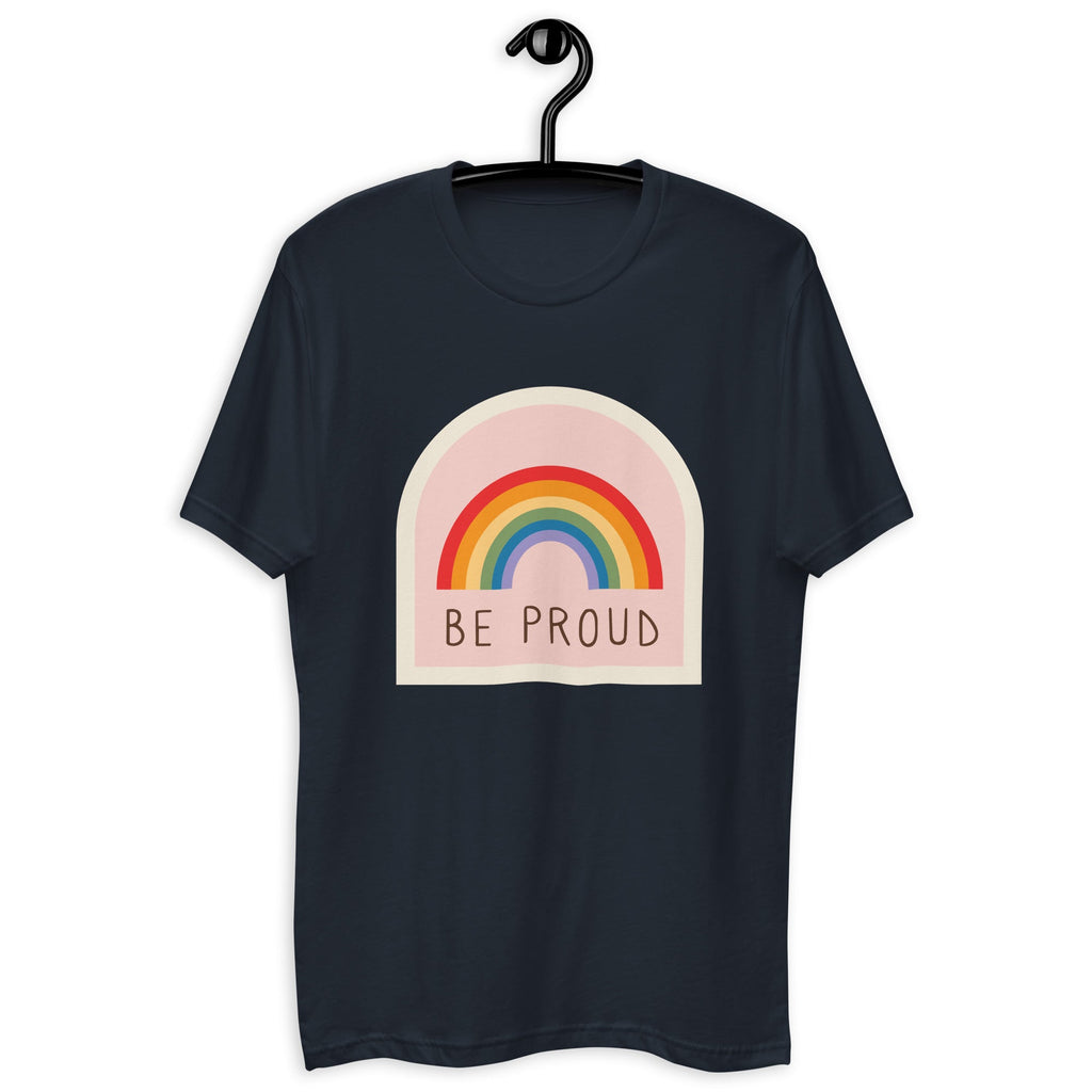 Be Proud Men's T-Shirt - Midnight Navy - LGBTPride.com