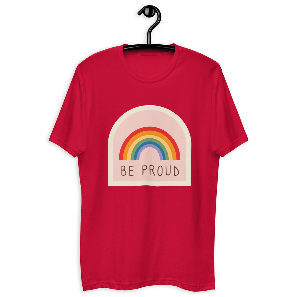 Be Proud Men's T-Shirt - Red - LGBTPride.com
