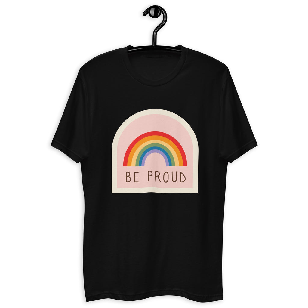 Be Proud Men's T-Shirt - Black - LGBTPride.com