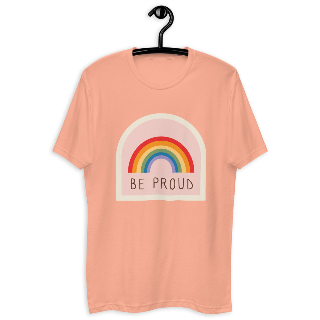 Be Proud Men's T-Shirt - Desert Pink - LGBTPride.com