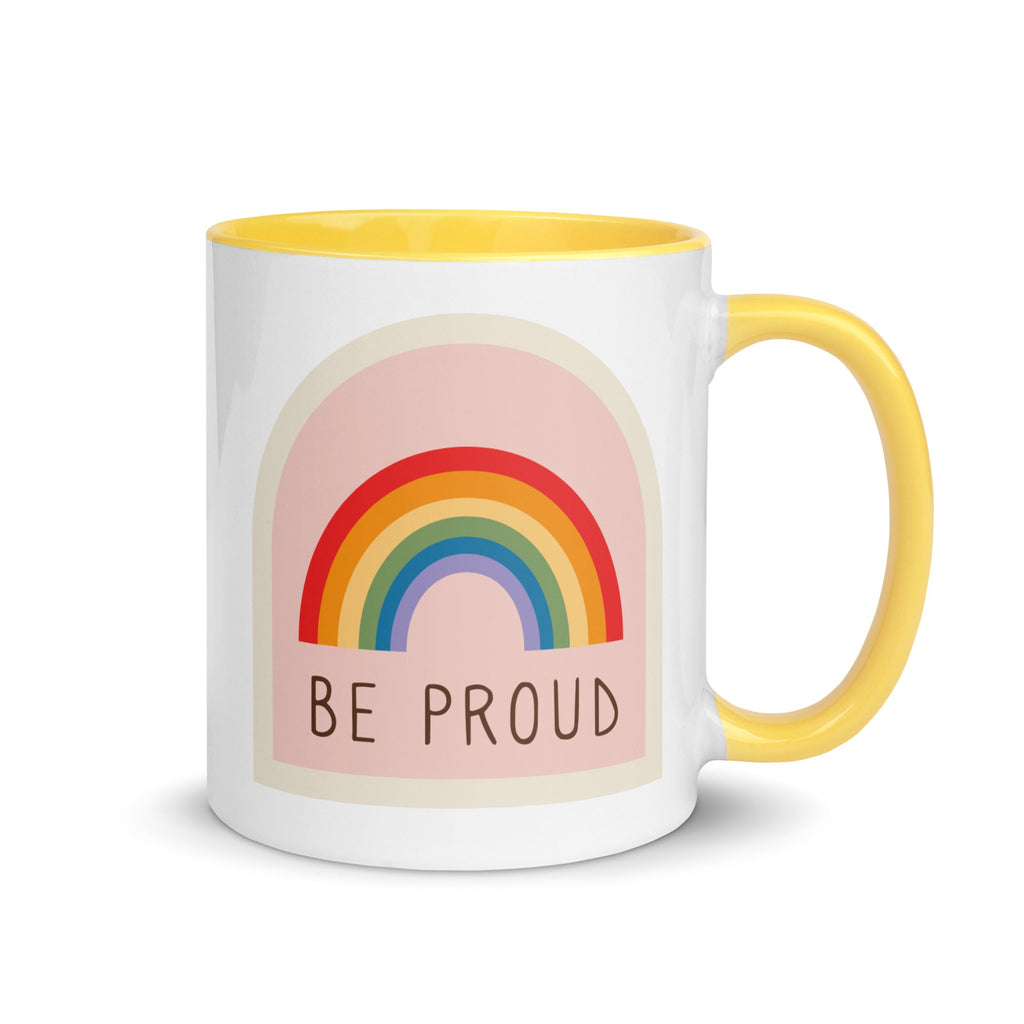 Be Proud Mug - Yellow - LGBTPride.com