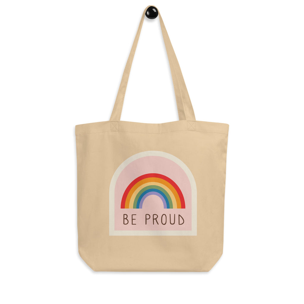 Be Proud Tote Bag - Oyster - LGBTPride.com