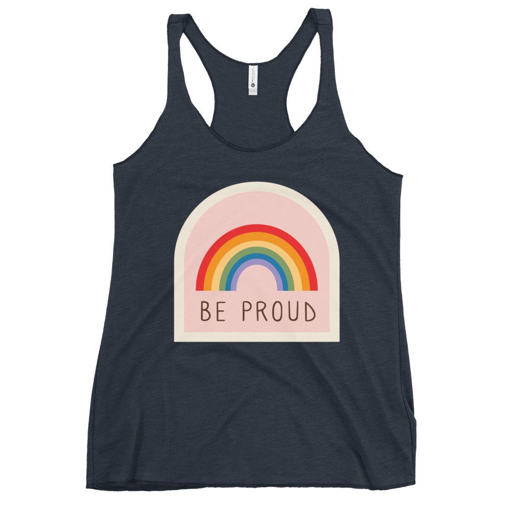 Be Proud Women's Tank Top - Vintage Navy - LGBTPride.com