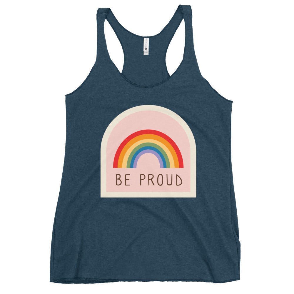 Be Proud Women's Tank Top - Indigo - LGBTPride.com