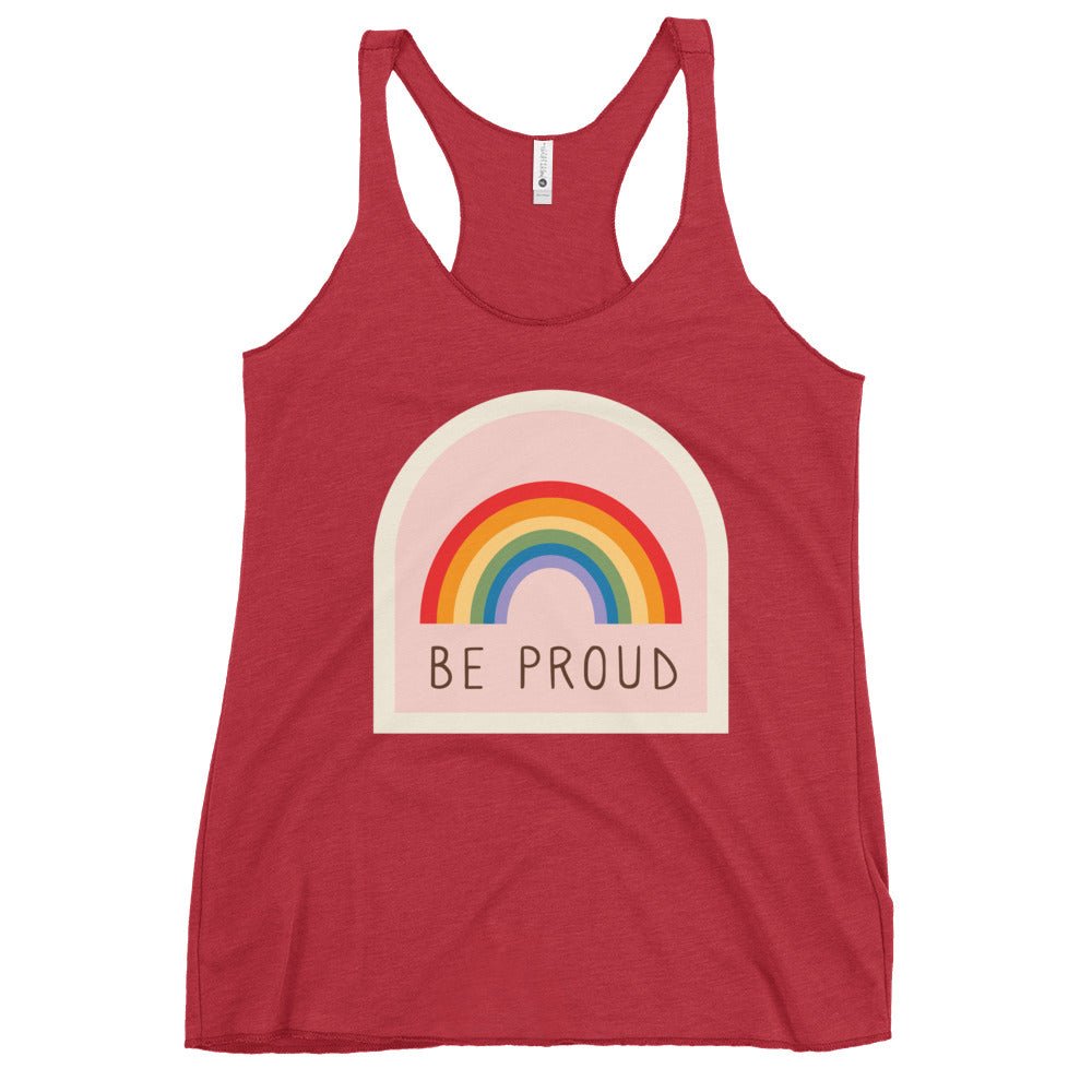 Be Proud Women's Tank Top - Vintage Red - LGBTPride.com