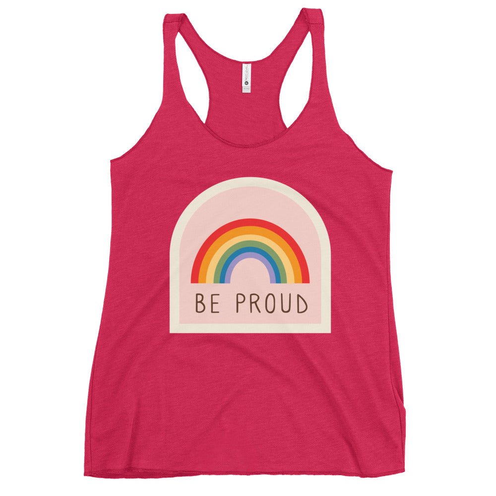 Be Proud Women's Tank Top - Vintage Shocking Pink - LGBTPride.com