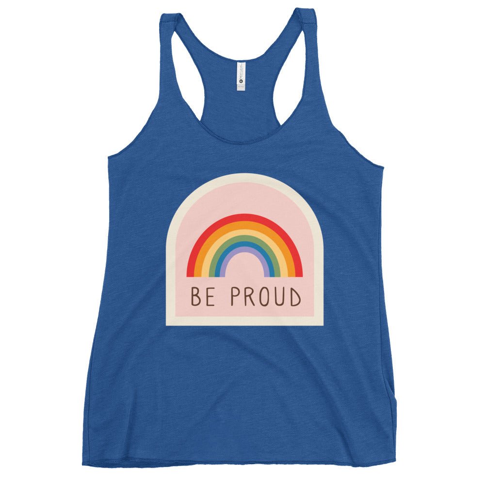 Be Proud Women's Tank Top - Vintage Royal - LGBTPride.com