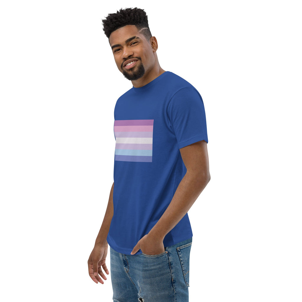 Bigender Pride Flag Men's T-shirt - Royal Blue - LGBTPride.com