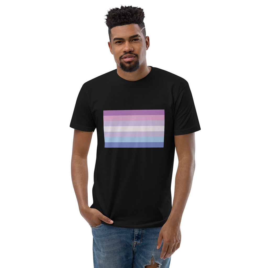 Bigender Pride Flag Men's T-shirt - Black - LGBTPride.com