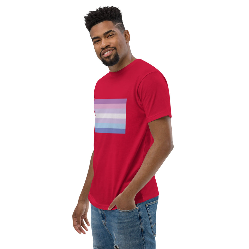 Bigender Pride Flag Men's T-shirt - Red - LGBTPride.com