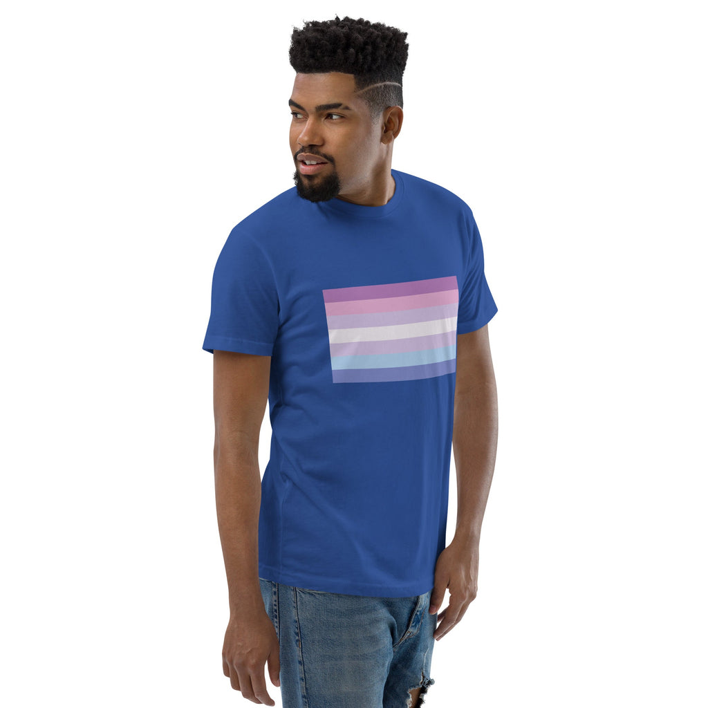 Bigender Pride Flag Men's T-shirt - Royal Blue - LGBTPride.com