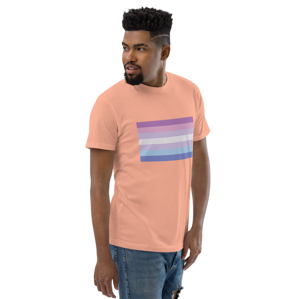 Bigender Pride Flag Men's T-shirt - Desert Pink - LGBTPride.com