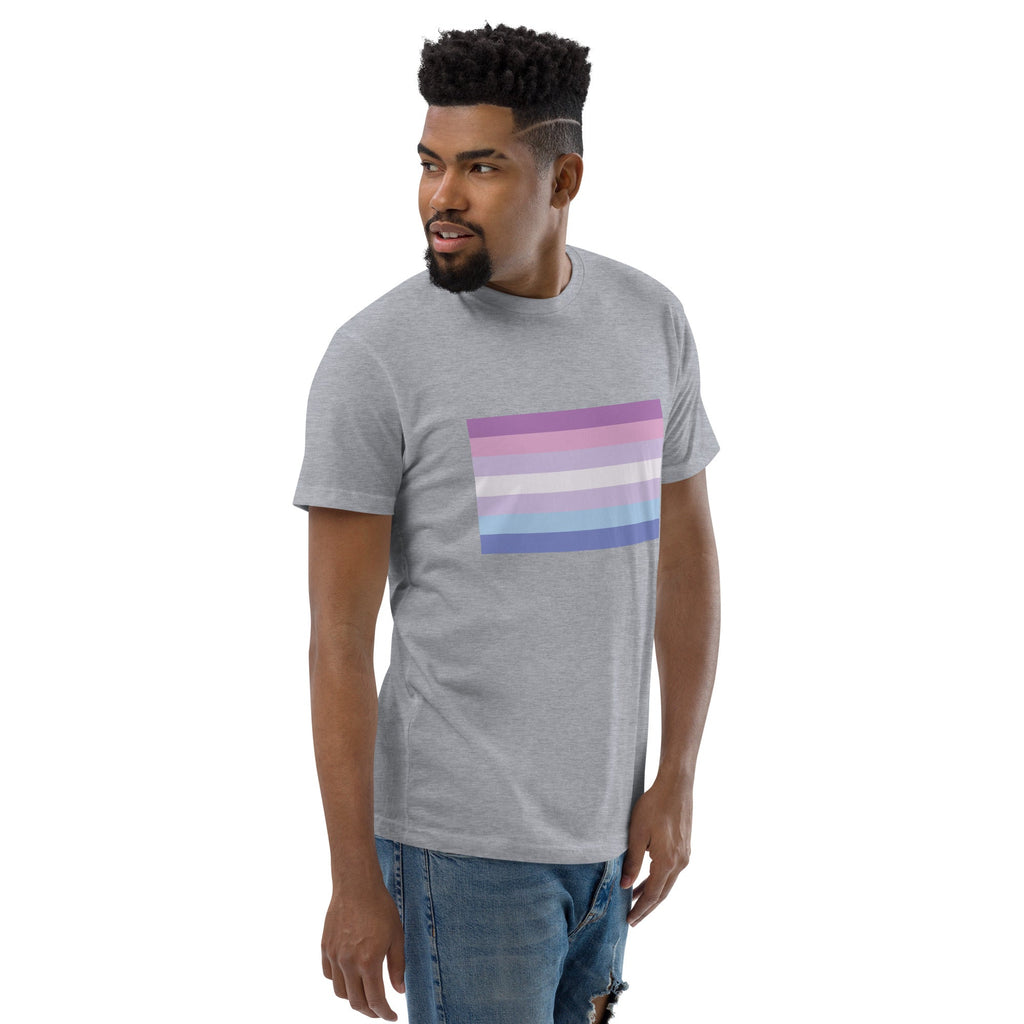 Bigender Pride Flag Men's T-shirt - Heather Grey - LGBTPride.com
