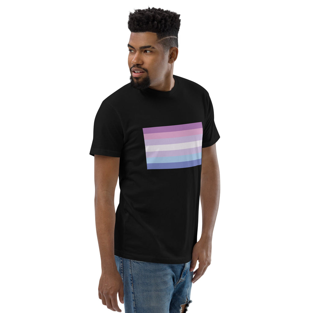 Bigender Pride Flag Men's T-shirt - Black - LGBTPride.com