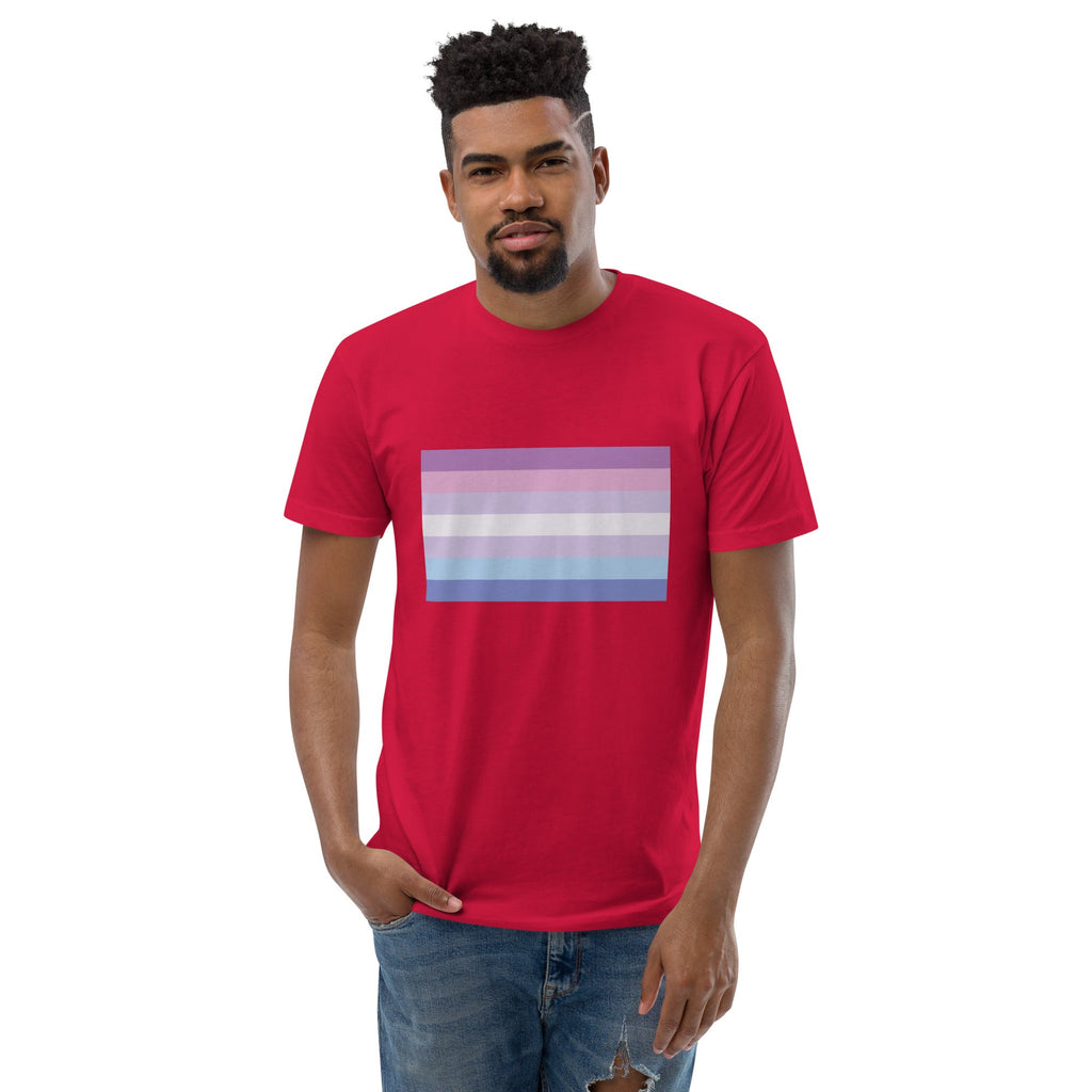 Bigender Pride Flag Men's T-shirt - Red - LGBTPride.com