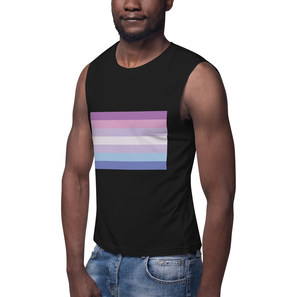 Bigender Pride Flag Tank Top - Black - LGBTPride.com