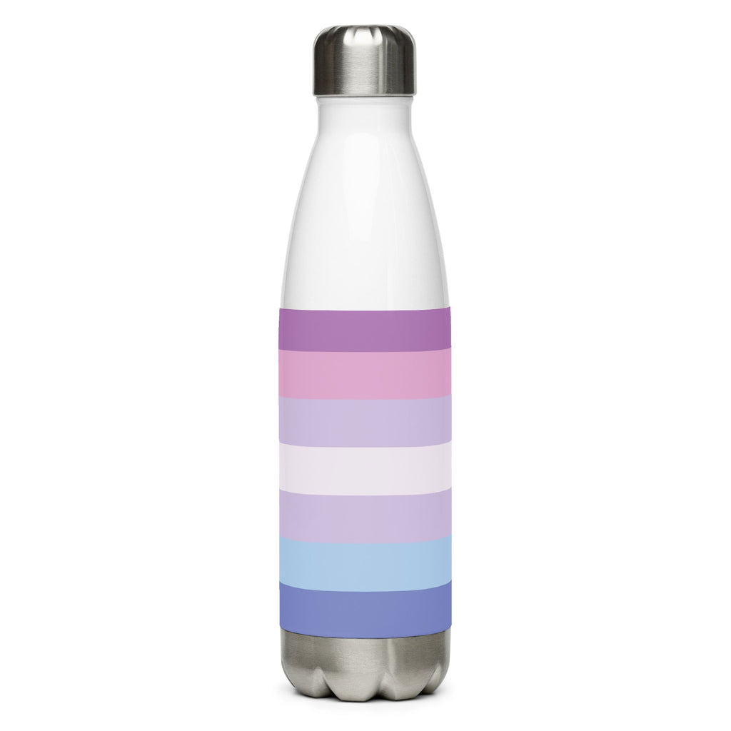 Bigender Stainless Steel Water Bottle - White - LGBTPride.com