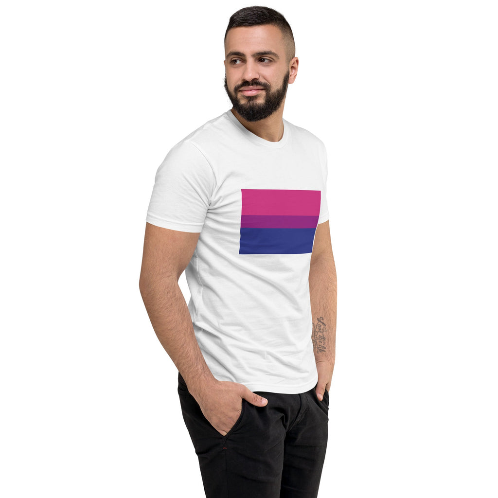 Bisexual Pride Flag Men's T-shirt - White - LGBTPride.com