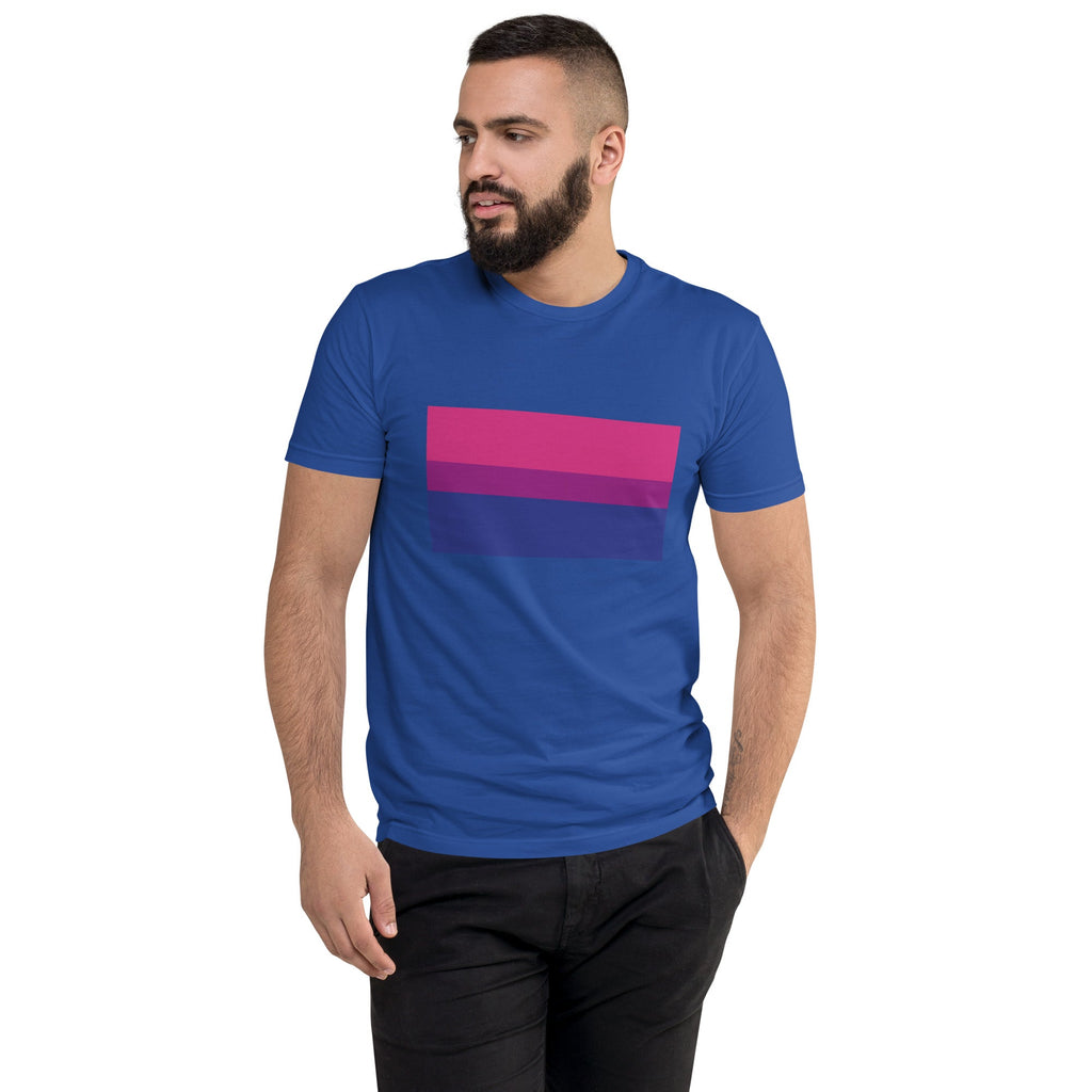 Bisexual Pride Flag Men's T-shirt - Royal Blue - LGBTPride.com