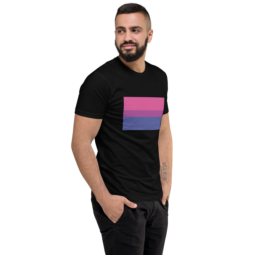 Bisexual Pride Flag Men's T-shirt - Black - LGBTPride.com