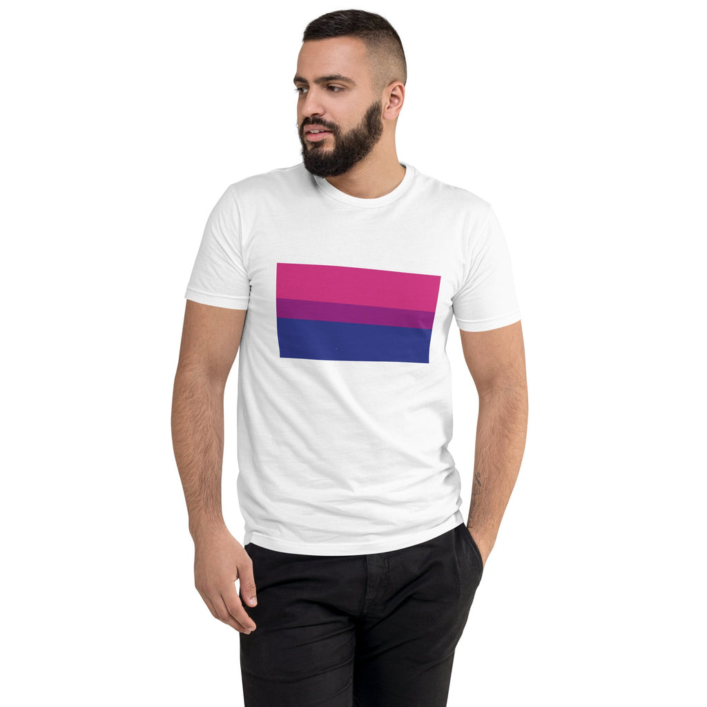 Bisexual Pride Flag Men's T-shirt - White - LGBTPride.com