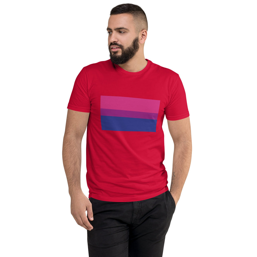 Bisexual Pride Flag Men's T-shirt - Red - LGBTPride.com