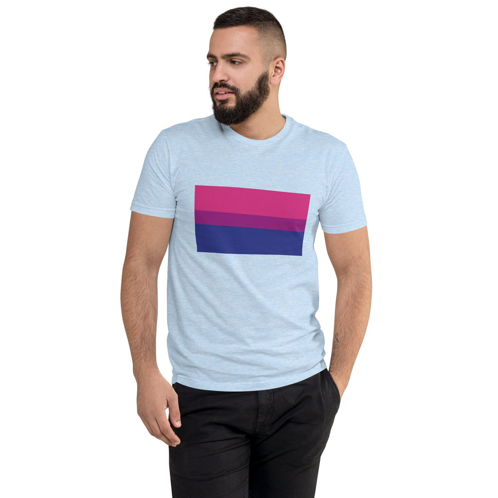 Bisexual Pride Flag Men's T-shirt - Light Blue - LGBTPride.com