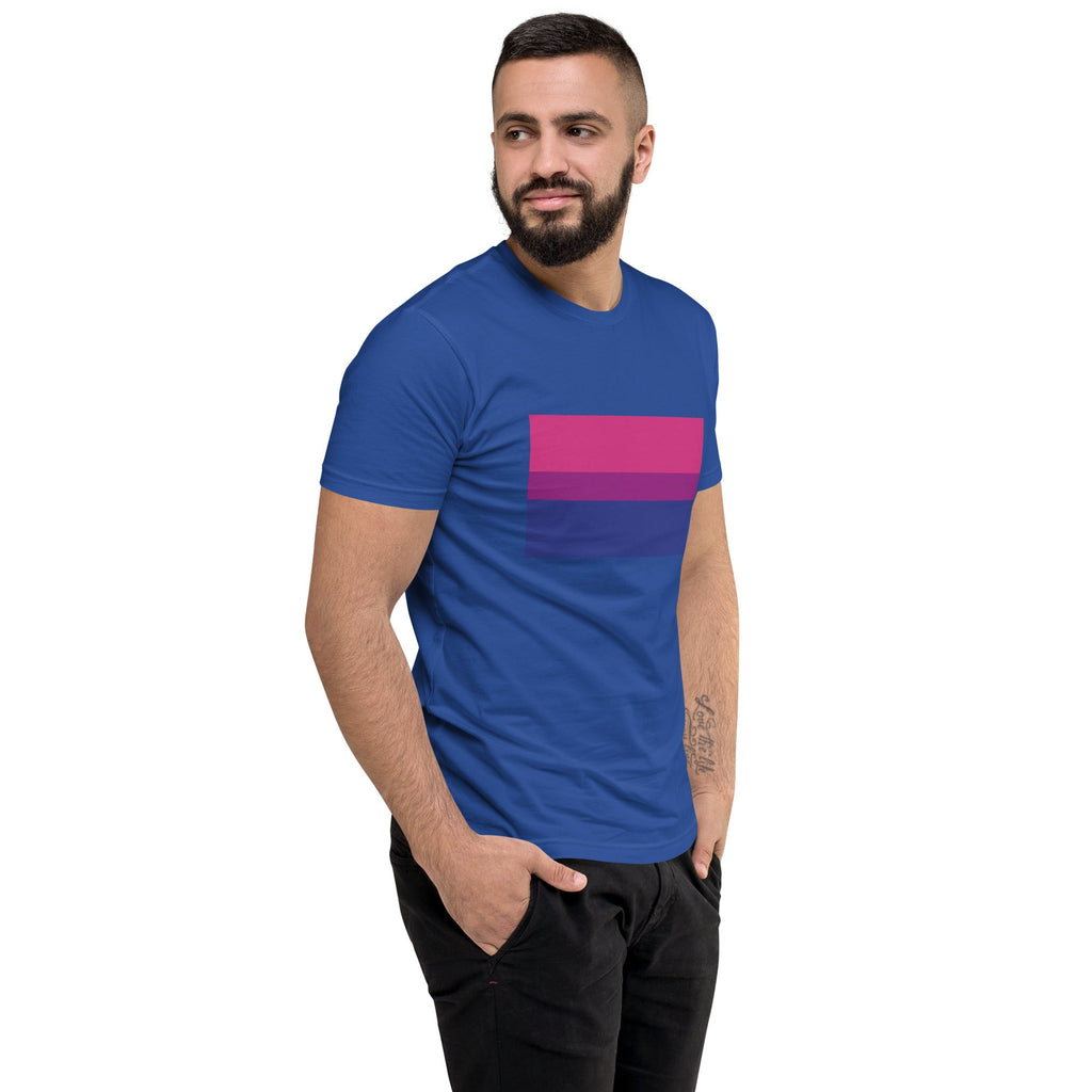 Bisexual Pride Flag Men's T-shirt - Royal Blue - LGBTPride.com