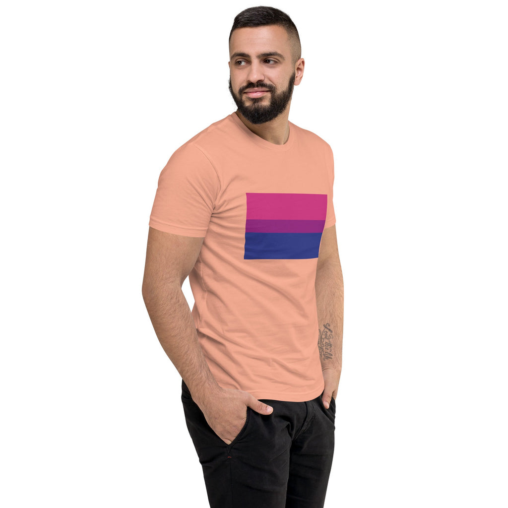 Bisexual Pride Flag Men's T-shirt - Desert Pink - LGBTPride.com