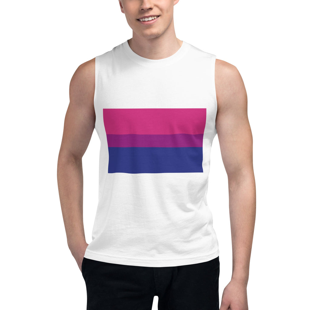 Bisexual Pride Flag Tank Top - White - LGBTPride.com