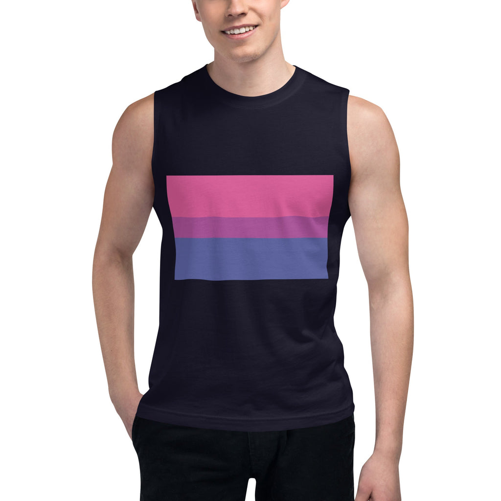Bisexual Pride Flag Tank Top - Navy - LGBTPride.com