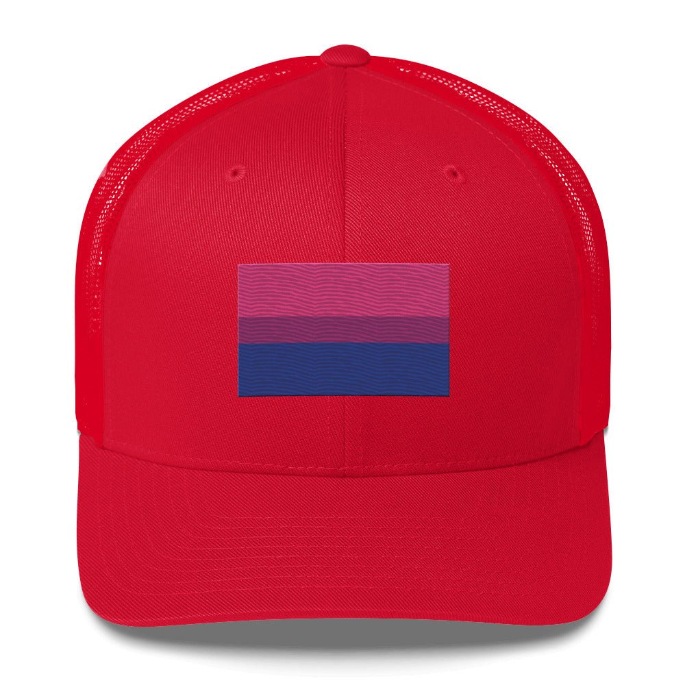 Bisexual Pride Flag Trucker Hat - Red - LGBTPride.com