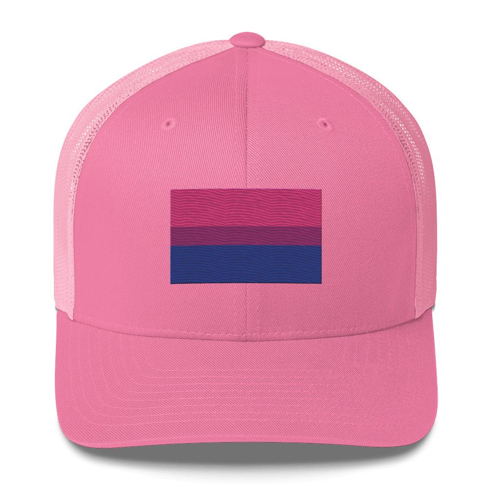 Bisexual Pride Flag Trucker Hat - Pink - LGBTPride.com