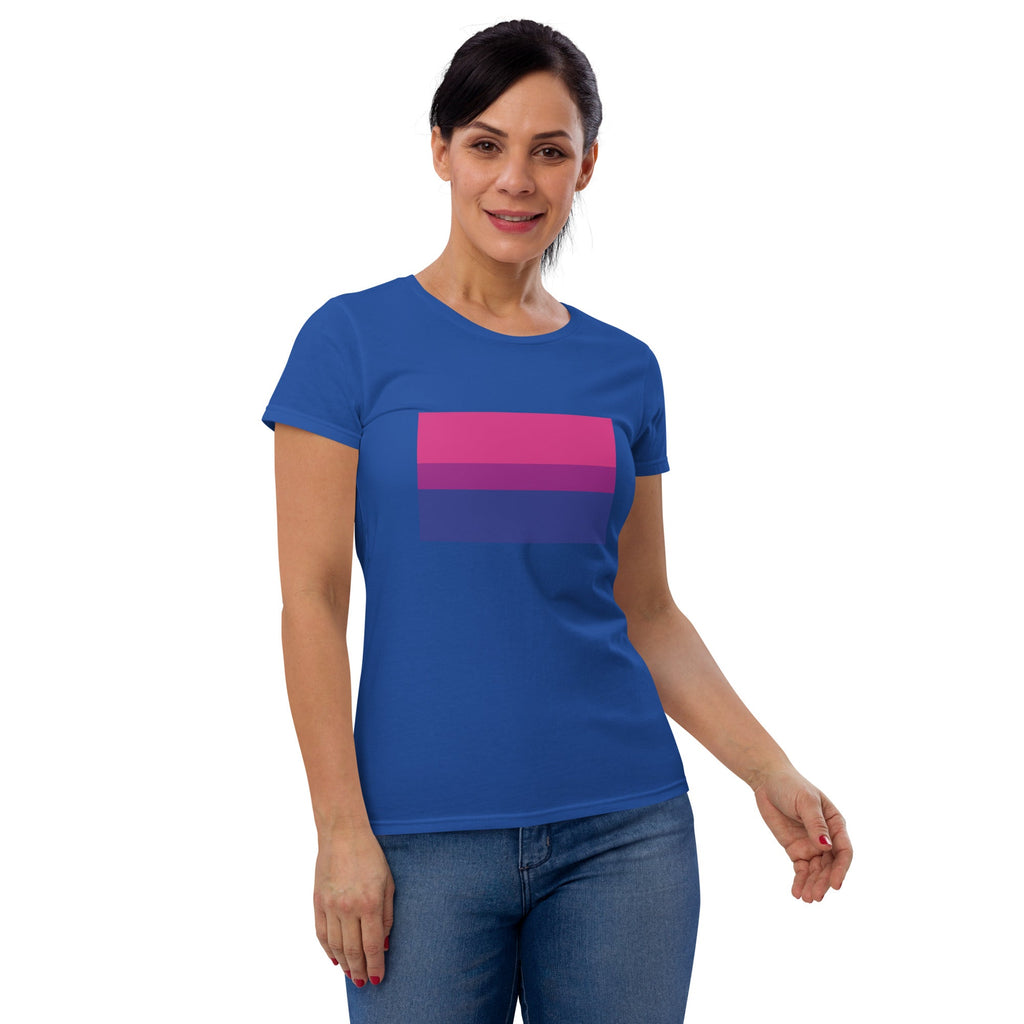 Bisexual Pride Flag Women's T-Shirt - Royal Blue - LGBTPride.com