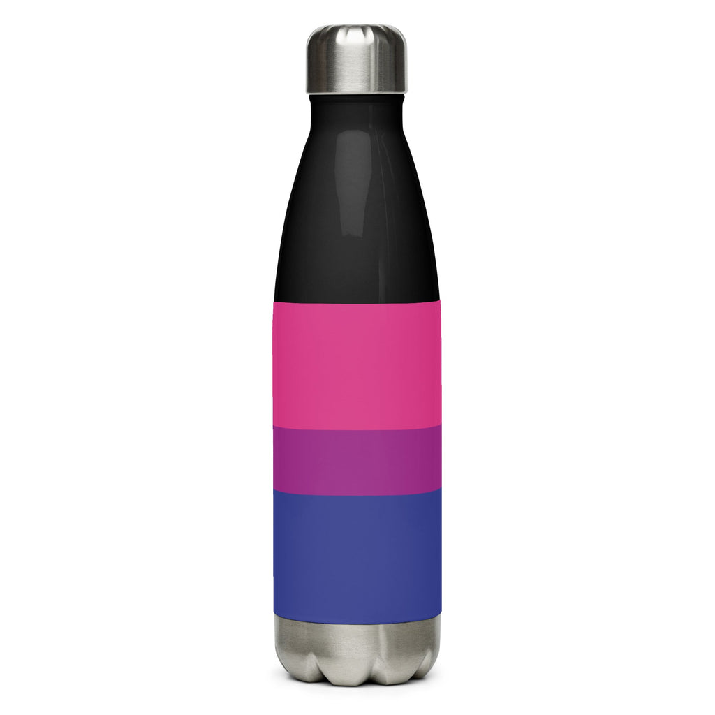 Bisexual Stainless Steel Water Bottle - Black - LGBTPride.com