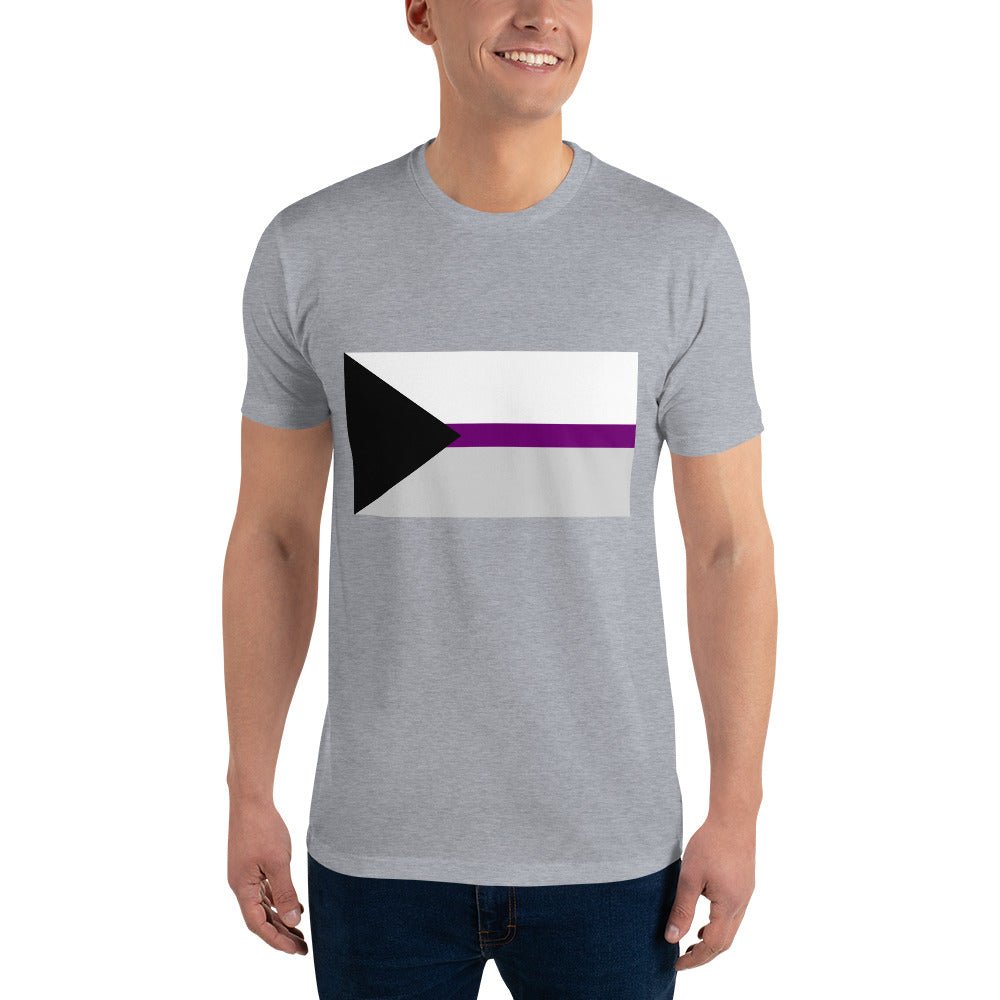 Demisexual Pride Flag Men's T-shirt - Heather Grey - LGBTPride.com