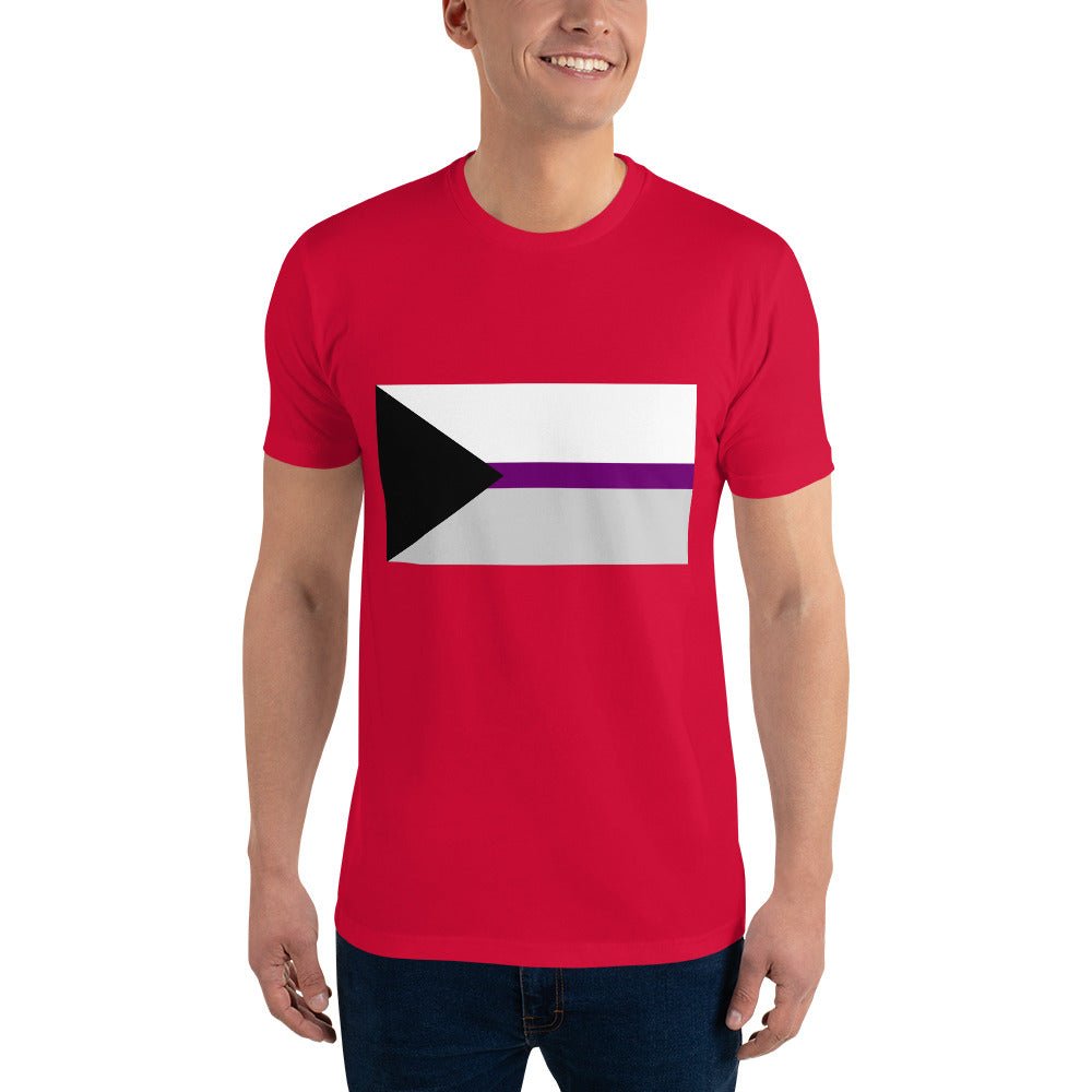 Demisexual Pride Flag Men's T-shirt - Red - LGBTPride.com