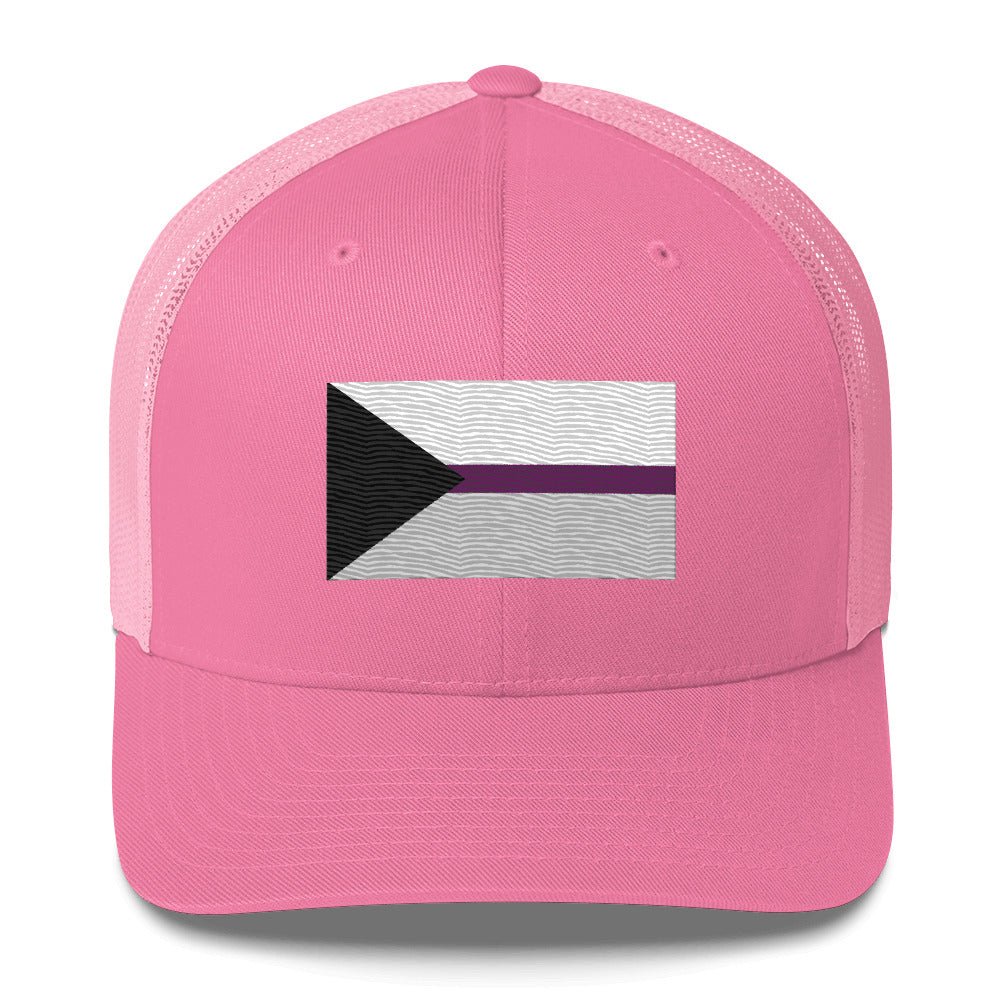 Demisexual Pride Flag Trucker Hat - Pink - LGBTPride.com